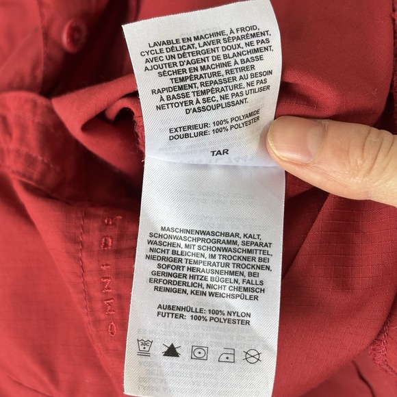 Columbia Omni Dry GRT Women's S Red Long Sleeve Button Down Shirt Outdoor Hiking - Picture 12 of 16